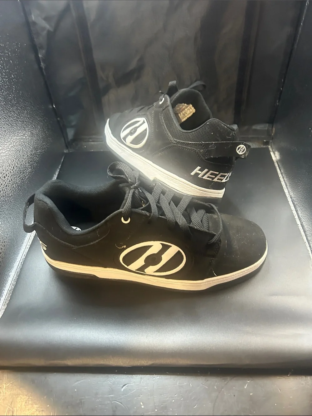 Heelys Black and White Low-Top Skate Sneakers